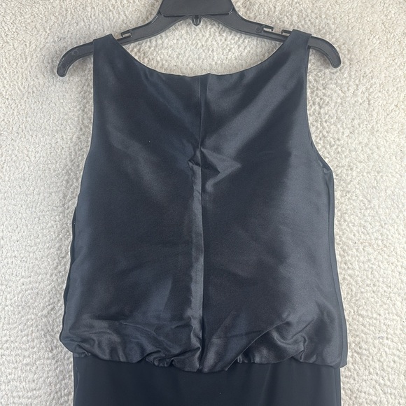 NWOT Moschino Womens Black Silk Blend Sleeveless V-Neck Blouson Dress Size 4 - Picture 7 of 13